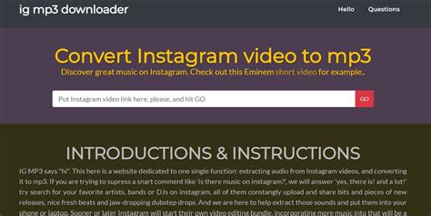 instagram converter mp3|Instagram Downloader